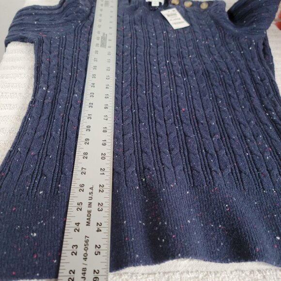 Charter Club Womnes Button-Shoulder Cable-Knit Whimsy Sweater XL Pullover New - Picture 8 of 8